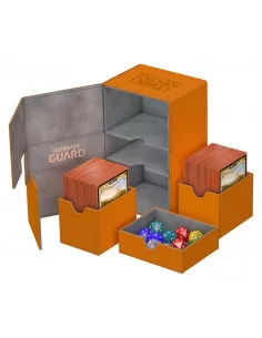 es::Ultimate Guard Twin Flip´n´Tray Deck Case 160+ Tamaño Estándar XenoSkin™ Naranja