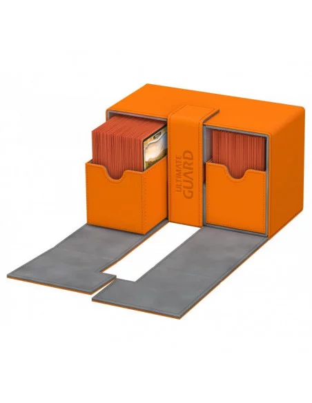 es::Ultimate Guard Twin Flip´n´Tray Deck Case 160+ Tamaño Estándar XenoSkin™ Naranja