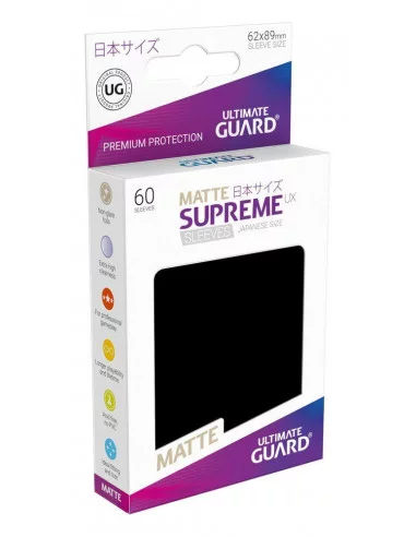 es::Ultimate Guard Supreme UX Sleeves Fundas de Cartas Tamaño Japonés Negro Mate 60
