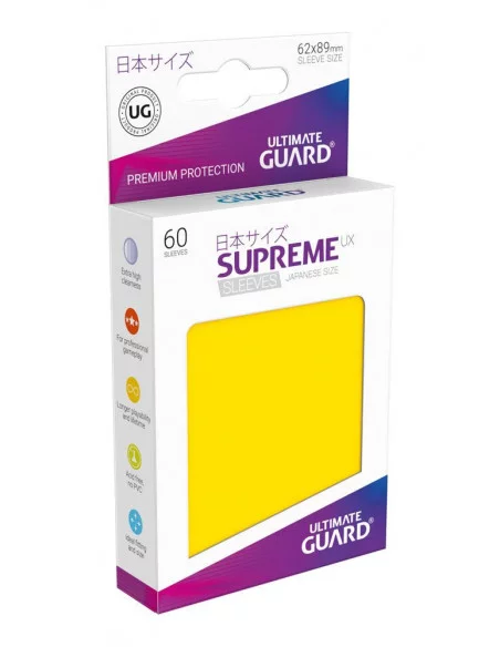 es::Ultimate Guard Supreme UX Sleeves Fundas de Cartas Tamaño Japonés Amarillo 60
