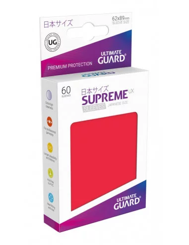 es::Ultimate Guard Supreme UX Sleeves Fundas de Cartas Tamaño Japonés Rojo 60