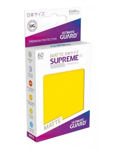es::Ultimate Guard Supreme UX Sleeves Fundas de Cartas Tamaño Japonés Amarillo Mate 60