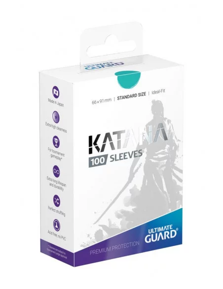 es::Ultimate Guard Katana Sleeves Tamaño Estándar Turquesa 100 fundas para cartas