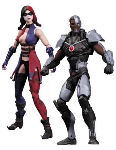 es::Injustice Pack 2 Figuras Cyborg Vs. Harley Quinn