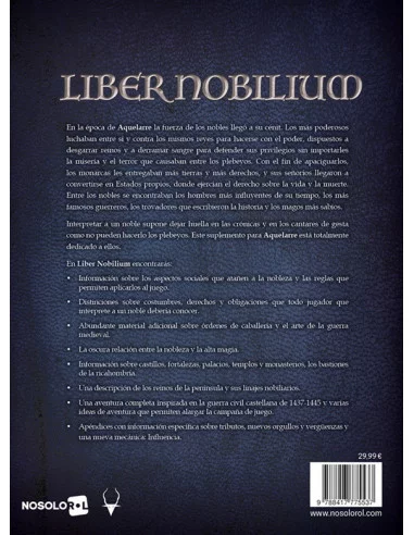 es::Aquelarre: Liber Nobilium - Suplemento para juego de rol