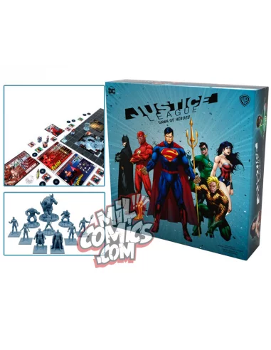 es::Justice League: Dawn of Heroes - Juego de tablero