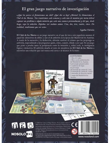 es::El club de los martes: El Madrid de los Austrias - Juego narrativo