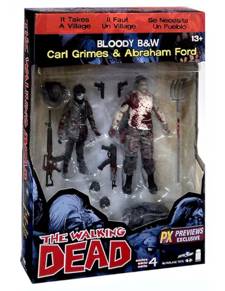 es::The Walking Dead Cómic Pack de 2 Figuras BN Abraham Ford & Carl Grimes Previews Exclusive 15 cm