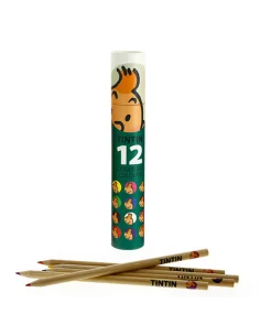 es::Bote de lápices de colores Tintín Verde