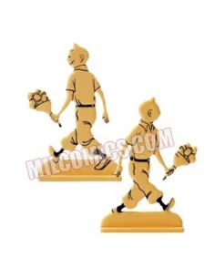 es::Silueta Tintín 2013: Tintín con ramo de flores