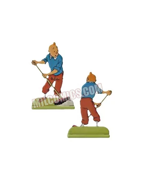 es::Silueta Tintín 2013: Tintín con escoba