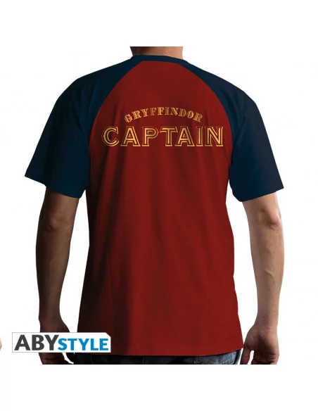 es::Harry Potter Camiseta Premium 'Quidditch' hombre color rojo. Talla L