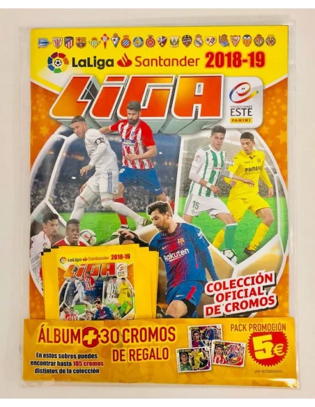es::Liga Santander 2018-19 - Pack Álbum de cromos + 5 sobres