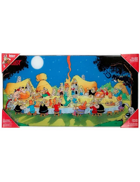 es::Astérix Banquete Póster de vidrio 60 x 30 cm