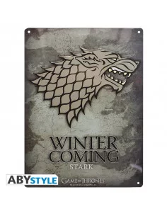es::Juego de Tronos Placa metálica 'Stark' 38 cm