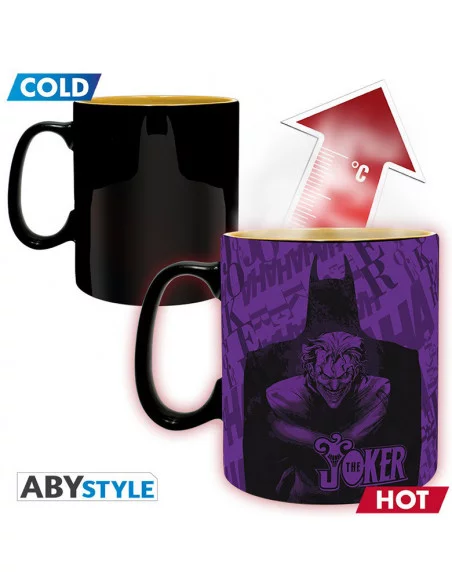 es::DC Comics Taza con cambio de imagen Batman Logo 460 ml