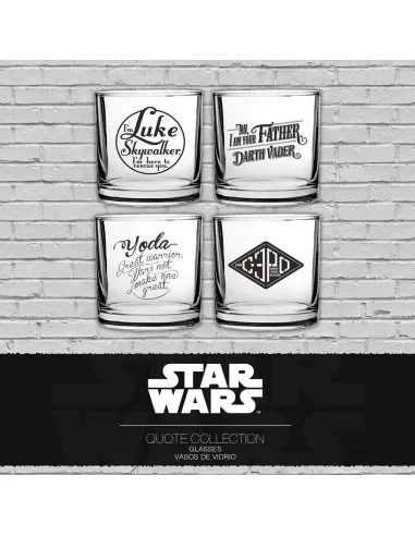 es::Star Wars Pack de 4 Vasos Famous Quotes