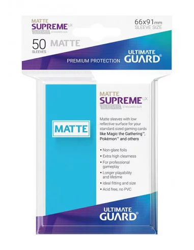 es::Ultimate Guard Supreme UX Sleeves Fundas de Cartas Tamaño Estándar Azul Celeste Mate 50