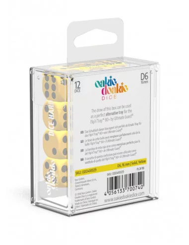 es::Oakie Doakie Dice Dados D6 16 mm Solid-Amarillo 12
