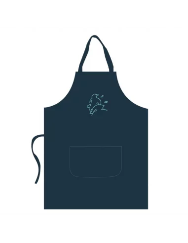 es::Delantal Tintín Con Bordado Turquesa