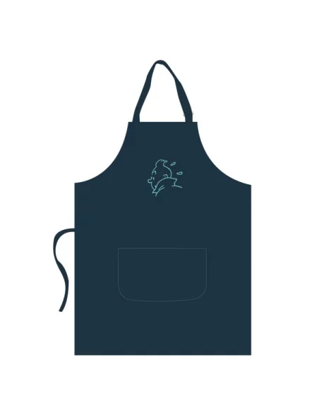 es::Delantal Tintín Con Bordado Turquesa