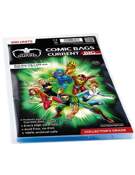es::Ultimate Guard Bolsas para cómics Current Big 100