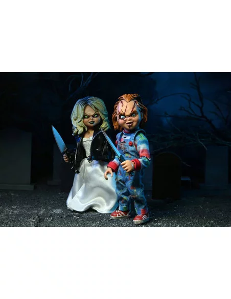 es::La novia de Chucky Pack de 2 Figuras Clothed Chucky & Tiffany 14 cm