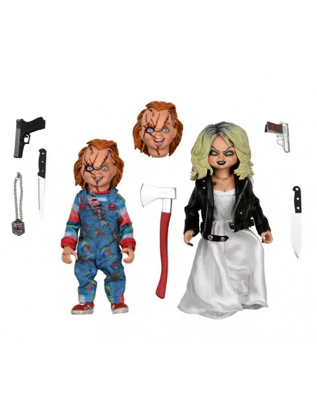 es::La novia de Chucky Pack de 2 Figuras Clothed Chucky & Tiffany 14 cm