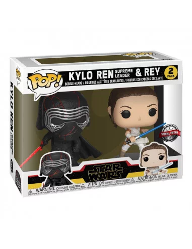 es::Star Wars Rise of Skywalker Pack de 2 POP! Vinyl Cabezón Kylo & Rey 9 cm