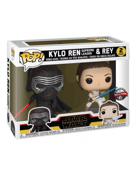 es::Star Wars Rise of Skywalker Pack de 2 POP! Vinyl Cabezón Kylo & Rey 9 cm