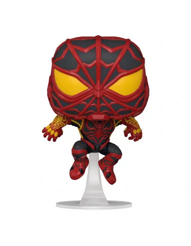 es::Marvel's Spider-Man POP! Games Vinyl Figura Miles Morales Strike Suit 9 cm