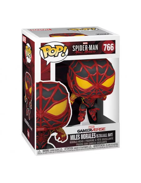 es::Marvel's Spider-Man POP! Games Vinyl Figura Miles Morales Strike Suit 9 cm