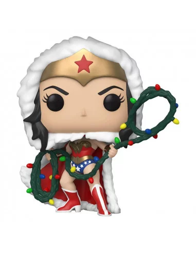 es::DC Comics Figura POP! Heroes Vinyl DC Holiday: Wonder Woman with String Light Lasso 9 cm