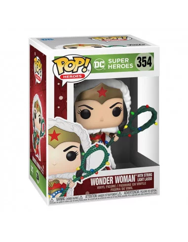 es::DC Comics Figura POP! Heroes Vinyl DC Holiday: Wonder Woman with String Light Lasso 9 cm