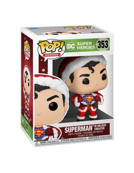 es::DC Comics Figura POP! Heroes Vinyl DC Holiday: Superman in Holiday Sweater 9 cm es::DC Comics Figura POP! Heroes Vinyl DC Holiday: Superman in Holiday Sweater 9 cm