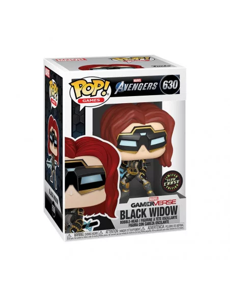 es::Marvel's Avengers 2020 video game POP! CHASE Marvel Vinyl Figura Black Widow 9 cm
