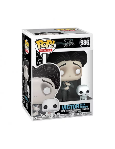 es::Corpse Bride Figura POP! Movies Vinyl Victor Van Dort with Scraps 9 cm