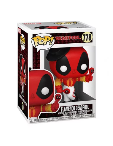 es::Marvel Deadpool 30th Anniversary Figura POP! Vinyl Flamenco Deadpool 9 cm