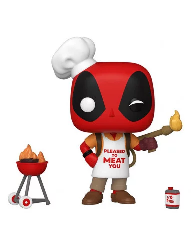 es::Marvel Deadpool 30th Anniversary Figura POP! Vinyl Backyard Griller Deadpool 9 cm