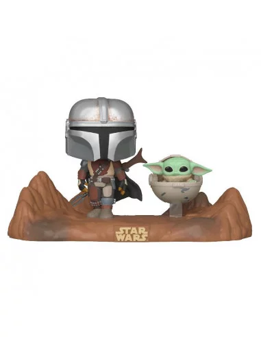 es::The Mandalorian Pack de 2 POP Moment! Vinyl Figuras Mandalorian & Child Baby Yoda 9 cm