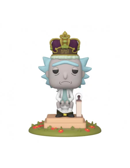 es::Rick & Morty Electronic POP! Movies Vinyl Figura con sonido Rick on Toilet 9 cm