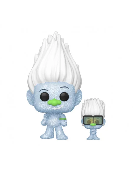 es::Trolls World Tour POP! Movies Vinyl Figura Hip Hop Guy Diamond Glitter w/ Tiny 9 cm