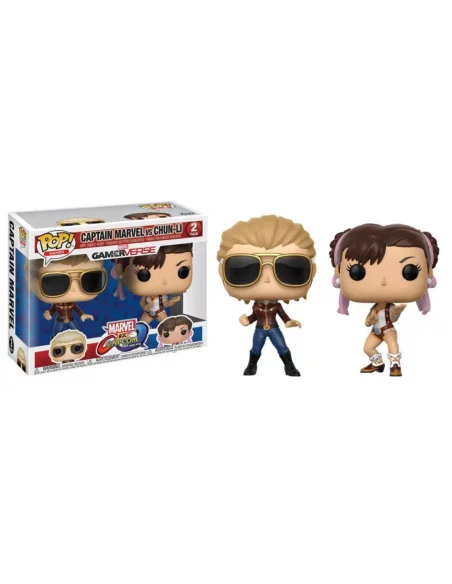 es::Marvel vs. Capcom Infinite POP! Games Vinyl Pack de 2 Figuras Captain Marvel vs Chun-Li 9 cm
