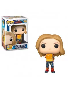 es::Captain Marvel POP! Marvel Vinyl Cabezón Captain Marvel w/Lunch Box 9 cm