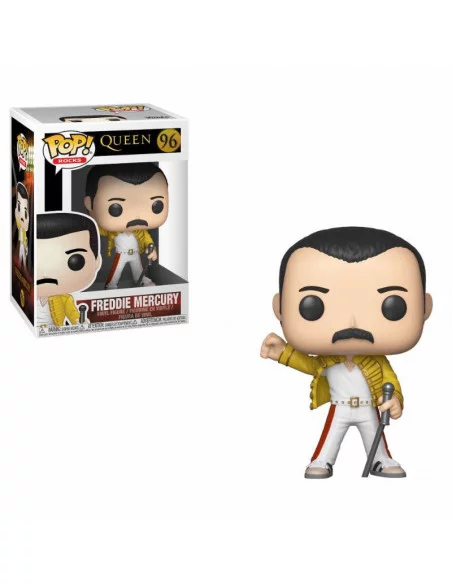 es::Queen POP! Rocks Vinyl Figura Freddie Mercury Wembley 1986 9 cm