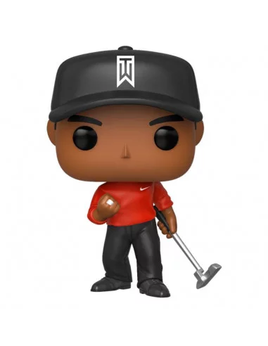 es::Tiger Woods POP! Golf Vinyl Figura Tiger Woods Red Shirt 9 cm