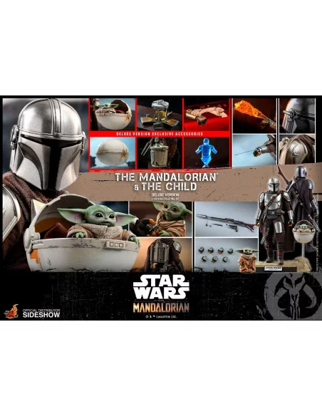 es::Star Wars The Mandalorian Pack de 2 Figuras 1/6 The Mandalorian & The Child Deluxe Hot Toys 30 cm
