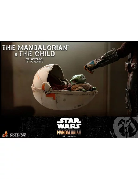 es::Star Wars The Mandalorian Pack de 2 Figuras 1/6 The Mandalorian & The Child Deluxe Hot Toys 30 cm