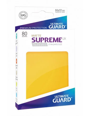 es::Ultimate Guard Supreme UX Sleeves Fundas de Cartas Tamaño Estándar Amarillo Mate 80