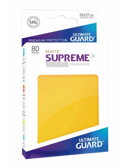 es::Ultimate Guard Supreme UX Sleeves Fundas de Cartas Tamaño Estándar Amarillo Mate 80